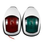 Luci di Navigazione, Luci di Via, Barca, Luce a LED, per Barche, Imbarcazione, 2 pezzi, IP66, 12V, Rosso, Verde