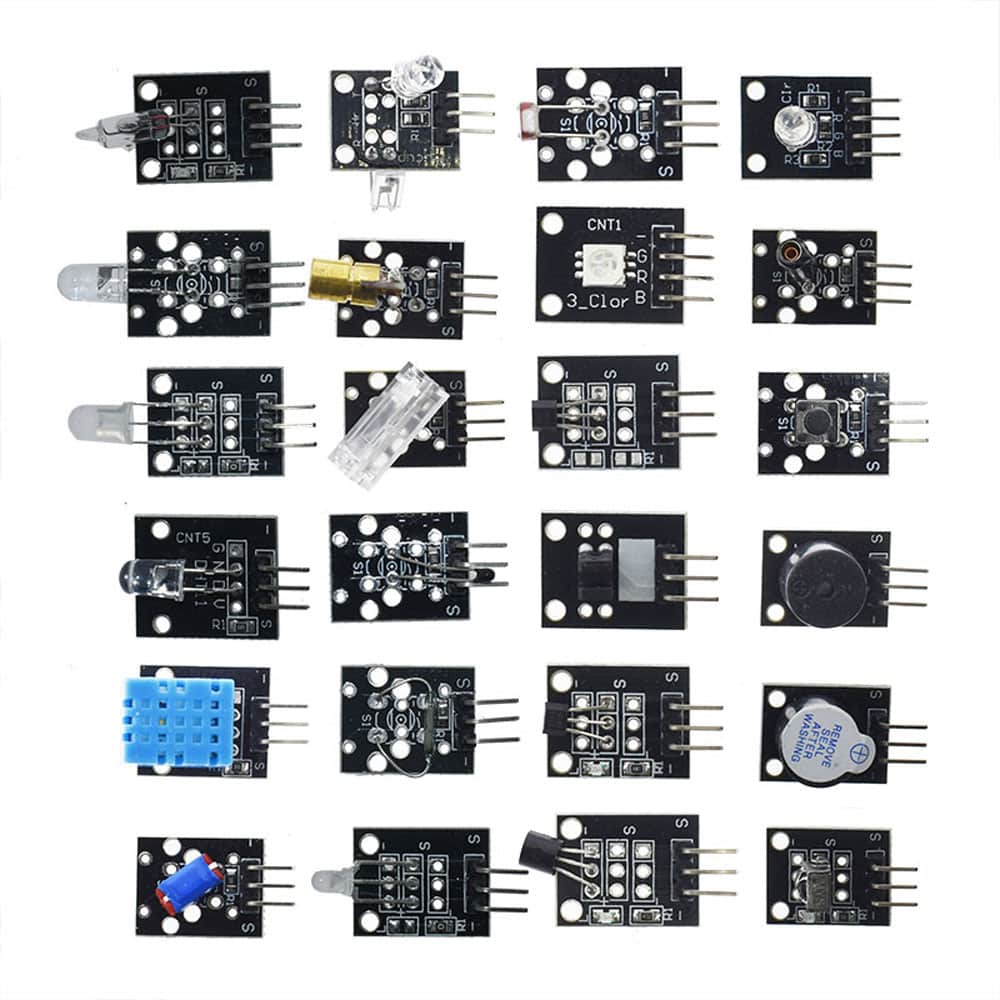 Kit di partenza con resistenze, modulo di alimentazione e kit sensore  DCOTOR MEHRART con accessori elettronici LED compatibili con Arduino