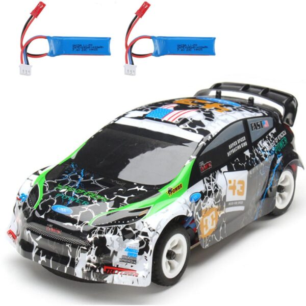 Wltoys K989 2.4G 4WD Brushed, RC Auto Radiocomandata, Veicolo, Modello RTR, Scala 1:28 con 2 Batterie 1