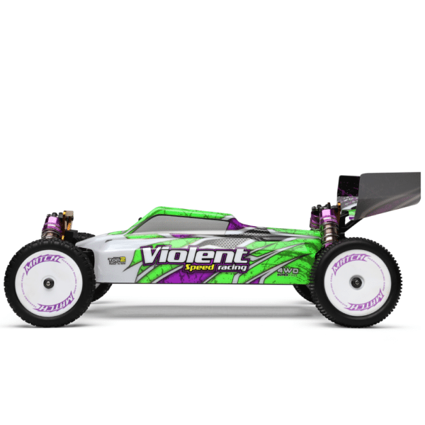 Wltoys 104002 Scala 1:10 2.4G 4WD Auto RC con Motore Brushless Alta Potenza ad Alta Velocità, Telaio in Metallo 7