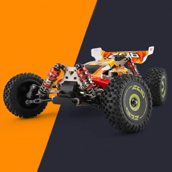 Wltoys 144010 1/14 2.4G 4WD Auto RC con Motore Alta Potenza Senza Spazzole ad Alta Velocità 75 km/h 5