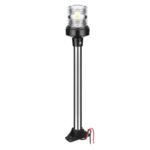 Luce 360° Bianca 12V-24V con Asta, Luce di Coronamento, Ancoraggio, Barca, Luce a LED, Fanale di Via, Luce di Navigazione per Barche