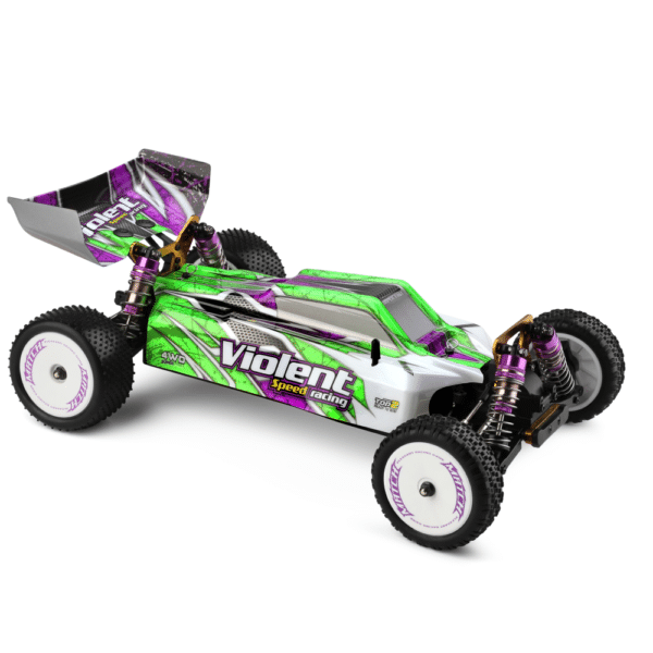 Wltoys 104002 Scala 1:10 2.4G 4WD Auto RC con Motore Brushless Alta Potenza ad Alta Velocità, Telaio in Metallo 6