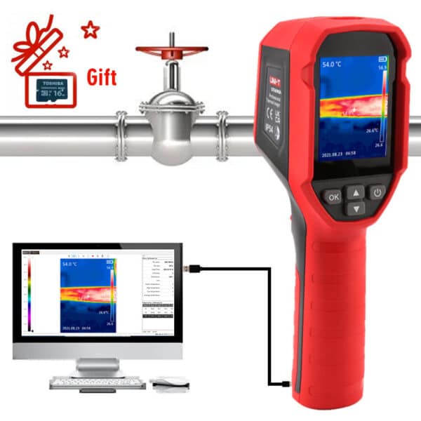 UNI-T UTI690A Infrarossi Termocamera, 2.4 Pollici TFT LCD Display 6 Tavolozze Allarme Temperatura Risoluzione Infrarossi 120x90 Unità Portatile Interruttore 6 Tavolozze Avviso Temperatura 1