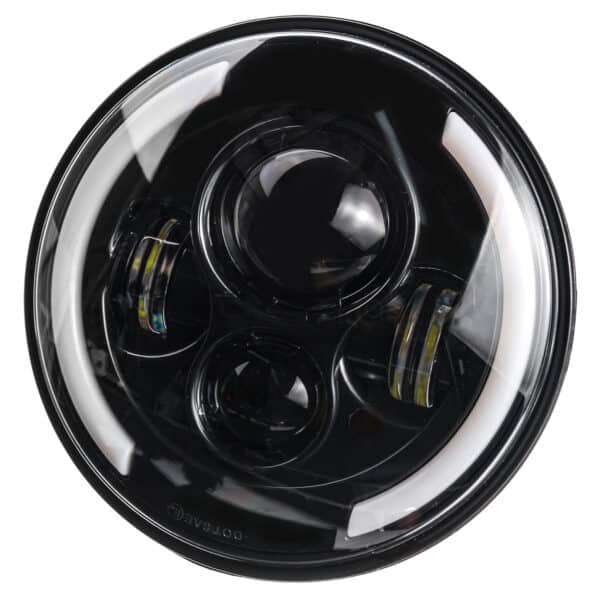 Faro Proiettore LED per Moto, Auto, Fuoristrada da 7" pollici Hi-Lo Rotondo compatibile con Jeep Wrangler, Defender - Certificato DOT, SAE, E9 3