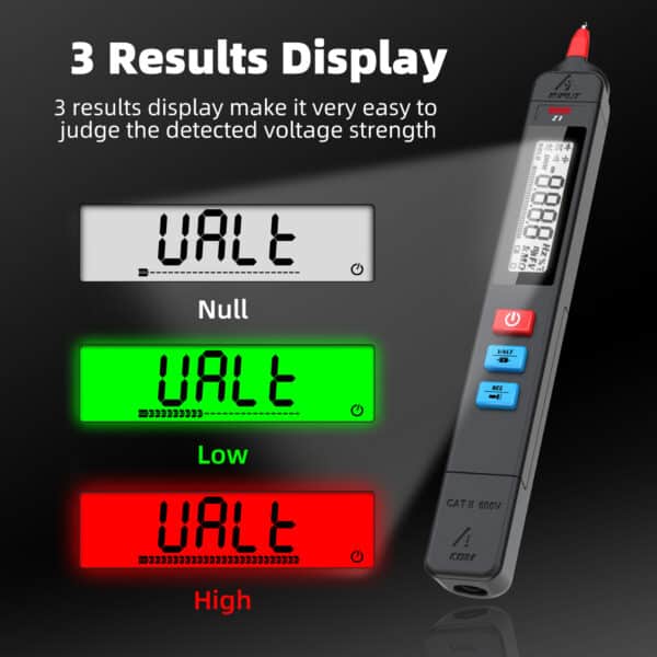 BSIDE Z1 Mini Multimetro Digitale a Penna Smart LCD 2000 Conta Voltmetro Resistenza Tester con Torcia 3