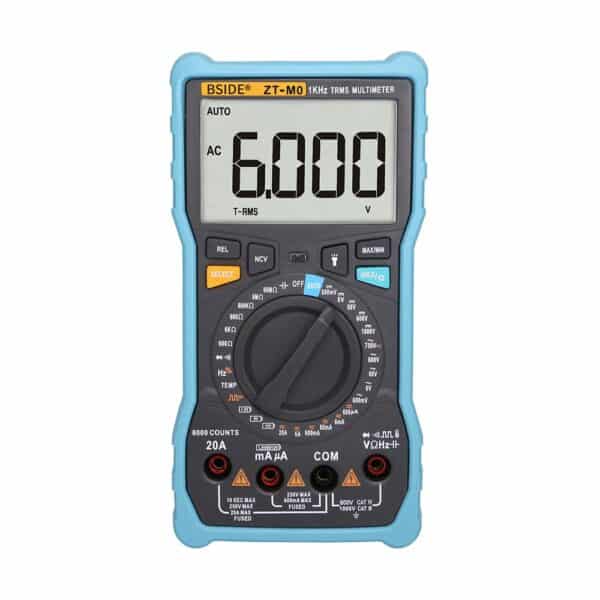 BSIDE ZT-M0 Multimetro Digitale Manuale & Smart Mode Design True RMS 6000 Conteggi Auto-Ranging Voltmetro Temperatura Capacità AC/DC Corrente Tensione Tester con Torcia 1