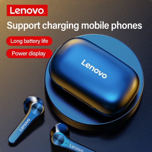 Lenovo QT81 TWS Bluetooth 5.0 Auricolari Display 1200mAh Stereo Bass Cuffie Sportive Impermeabili con Microfono 2