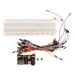 Geekcreit® MB-102 MB102 Shceda Senza Saldatura + Alimentazione + Cavi Ponticello Kit per Arduino