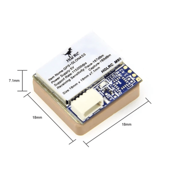 HGLRC M80 Modulo GPS per FPV Racing Drone Compatibile con GLONASS / GALILEO / QZSS / SBAS / BDS 8