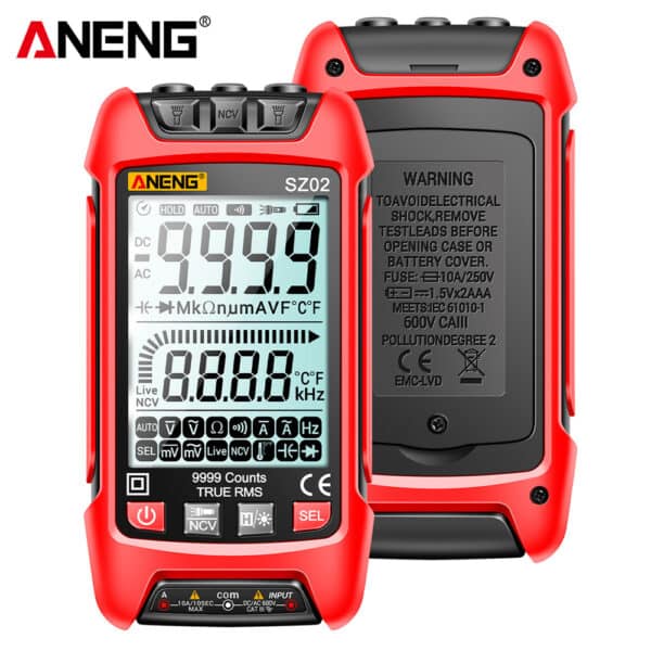 ANENG SZ02 Multimetro Auto Range 9000 Conteggi True RMS Digitale Tester ad Alta Precisione 3