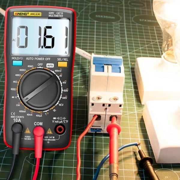 ANENG AN113C Multimetro Digitale Misurazione Automatica intelligente 4000 Conteggi T-RMS LCD Tester AC DC Volt Voltmetro Amperometro Ohm Tensione Corrente 9