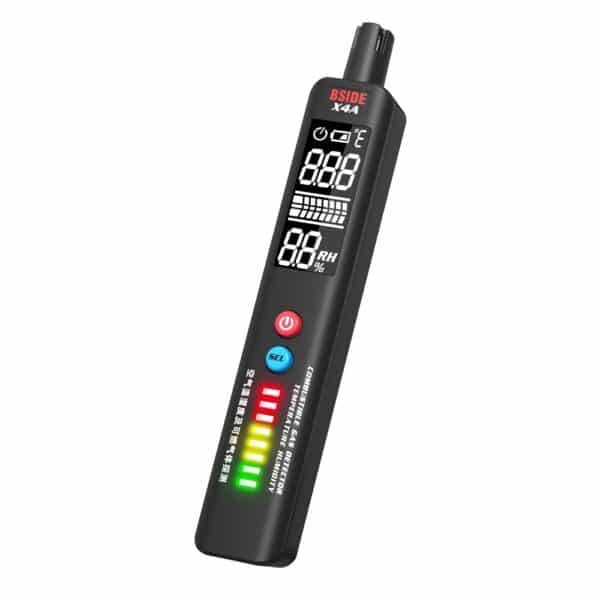 BSIDE X4A Tester Rilevatore Fughe di Gas temperatura umidità dell'aria portatile per GPL Gas Propano Metano Butano con 8 indicatori LED 8