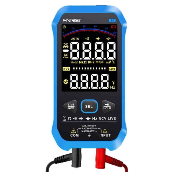 FNIRSI S1 Multimetro Digitale 9999 Conteggi AC/DC NCV Hertz Tester con Termocoppia 1