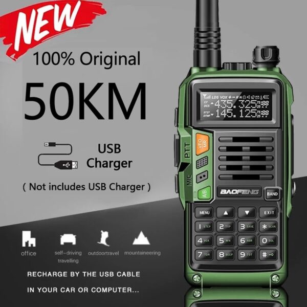 BAOFENG UV-S9 Plus Tri-Band 10W Con Caricatore USB Ricetrasmettitore Portatile VHF/UHF 4