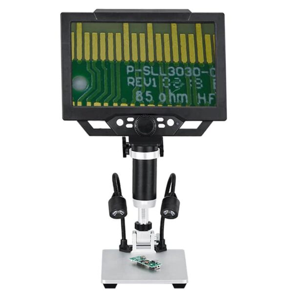 G1600 Microscopio con Monitor 9 Pollici da 12 Megapixel 1-1600X Continuo con Luce a LED 2