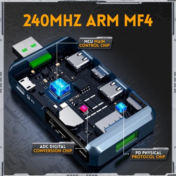 FNIRSI FNB48P Multimetro Amperometro Voltmetro per Dispositivi USB Tester USB-C con Bluetooth 3