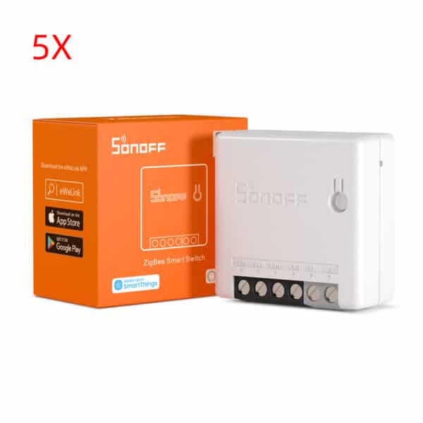 5 pezzi SONOFF ZBMINI Zigbee3.0 Interruttore Smart Bidirezionale APP Controllo tramite eWeLink SmartThings Alexa e Google Home 1