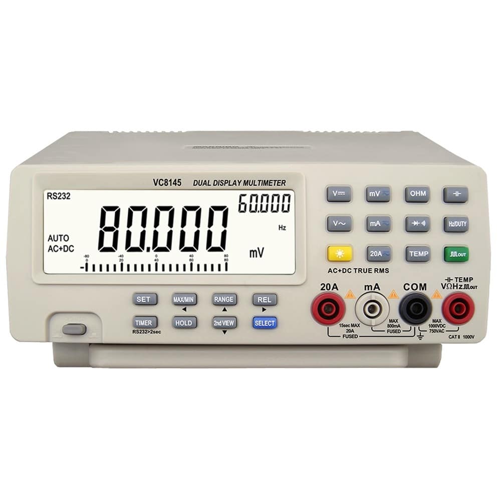 DM8145 Multimetro da Banco 1000V 20A 80000 Conteggi Tester Digitale Auto  Range Voltmetro Ohm