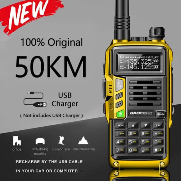 BAOFENG UV-S9 Plus Tri-Band 10W Con Caricatore USB Ricetrasmettitore Portatile VHF/UHF 5