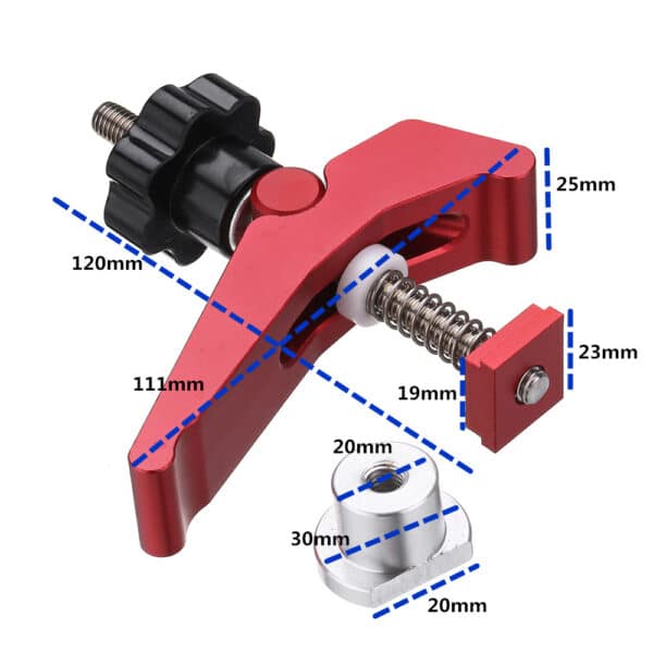 HONGDUI Morsetto Rapido per T-Slot T-Track 13