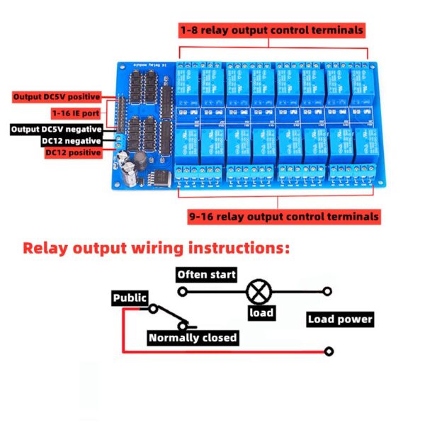 Modulo Relè 1/2/4/6/8/16 Canali Trigger di Basso Livello 5/12/24V 9