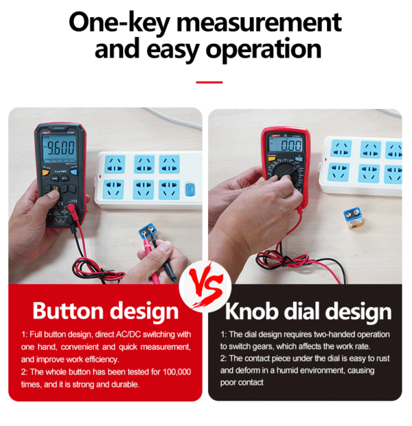 UNI-T UT60S UT60BT 1000V AC DC Multimetro Digitale 6
