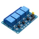 Modulo Relè 5V 4 Canali per Arduino PIC ARM DSP AVR MSP430 Blu