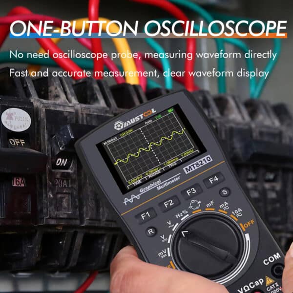 MUSTOOL MT8210 Multimetro Oscilloscopio 2 in 1 1MHz 2.5Msps