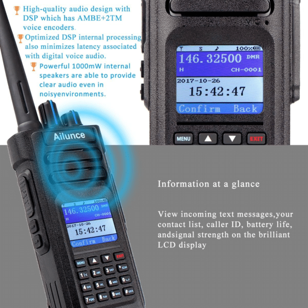 Retevis Ailunce HD1 DMR 10W GPS