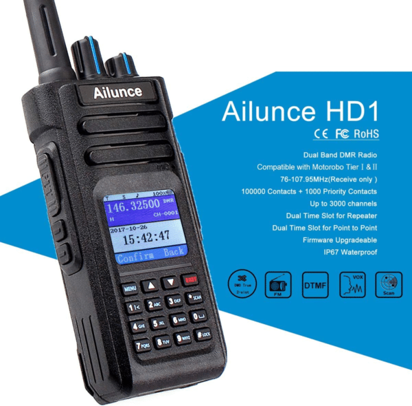 Retevis Ailunce HD1 DMR 10W GPS