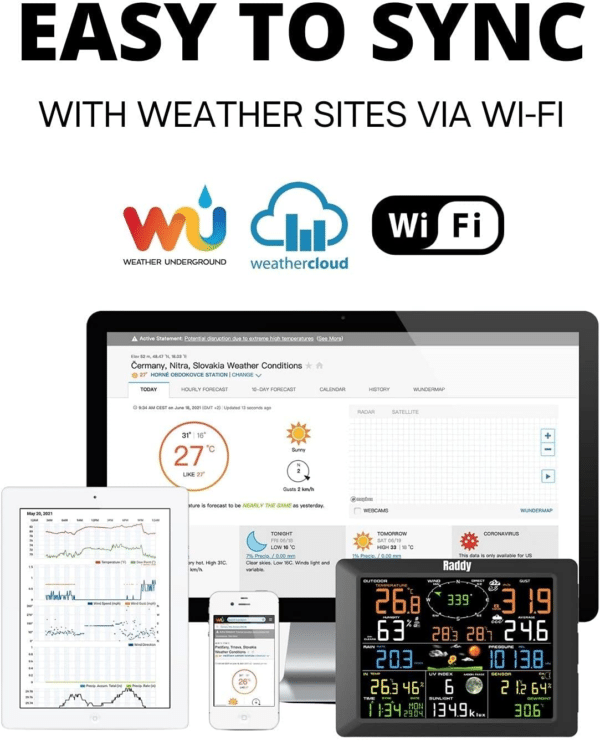 Raddy WF-100C Stazione Meteo Professionale