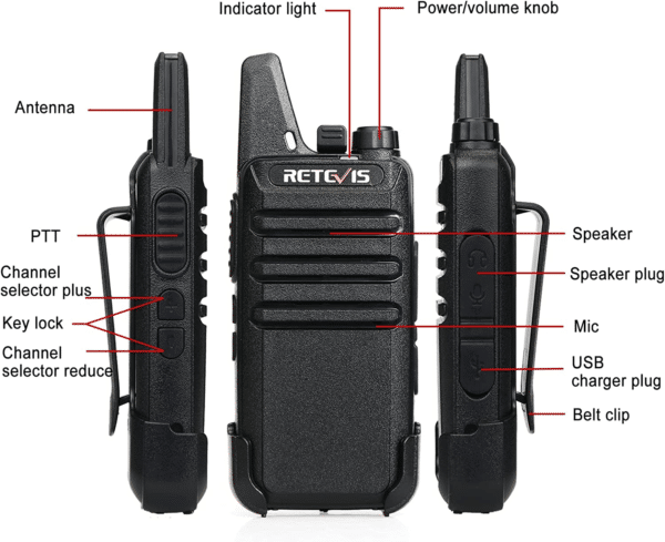 Retevis RT622 PMR446 16 Canali 2 Pezzi