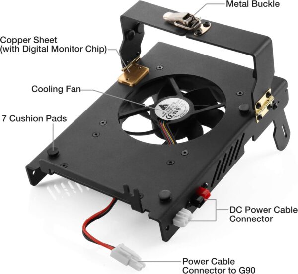 Radioddity G90-H1 Supporto Staffa con Ventola di Raffreddamento per Xiegu G90