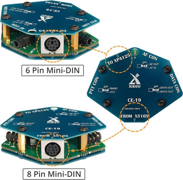 Xiegu Scheda Interfaccia Dati CE-19 per G90, G1M, X5105, XPA125B