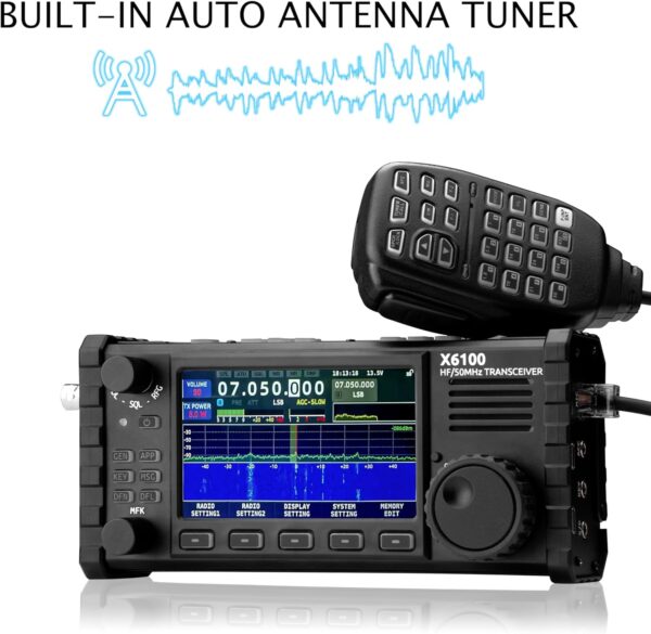 Xiegu X6100 Ricetrasmettitore SDR HF All Mode 10W con Bluetooth e ATU