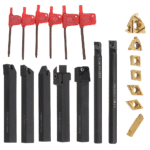 7 Pezzi Set Di Supporto Utensili Di Tornitura Barra per Tornio Da 7mm 12mm Con Inserti In Carburo