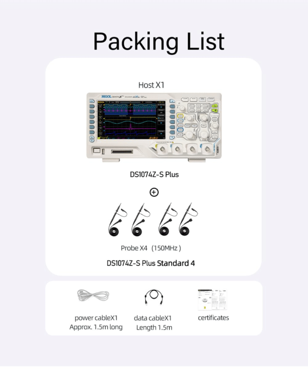 Rigol DS1074Z-S plus Oscilloscopio Digitale, 4Ch, 70MHz