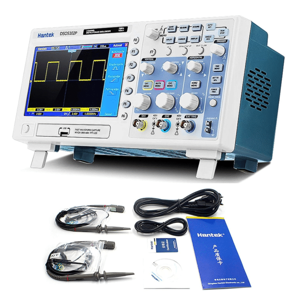 Hantek DSO5102P Oscilloscopio con Memoria Digitale USB a 2 canali 100MHz campionamento in tempo reale 1GSa/s