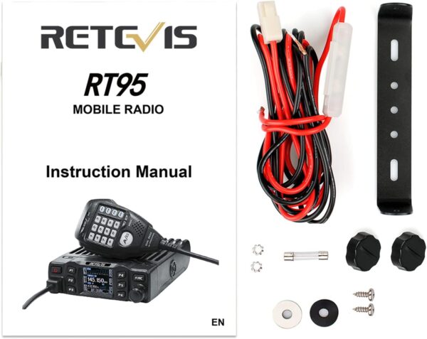 RETEVIS RT95 Ricetrasmettitore Veicolare Bibanda 200CH 25W VHF/UHF