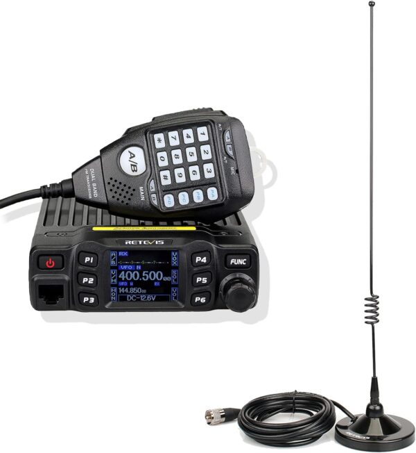 RETEVIS RT95 Ricetrasmettitore Veicolare Bibanda 200CH 25W VHF/UHF