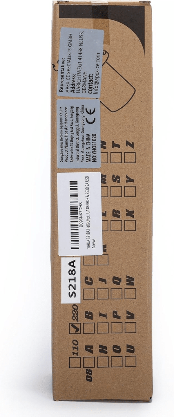 YIHUA  Pistola Ad Aria Calda S218A per 853AAA 948-II 853D 5A-II 959D