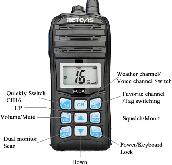 Retevis RT55 VHF Portatile Marino Nautico