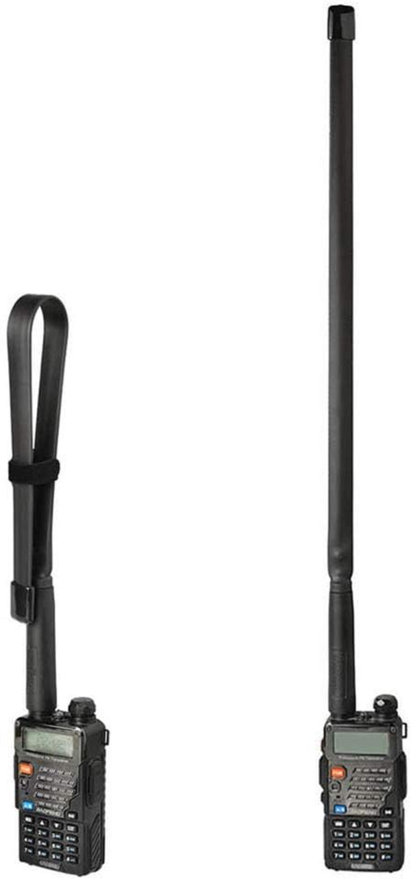 Antenna Tattica Pieghevole SMA-F Femmina VHF UHF per Baofeng UV-5R 82 9R Plus BF-888S