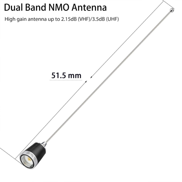 Retevis MR200 NMO Antenna Veicolare VHF UHF con Base Magnetica