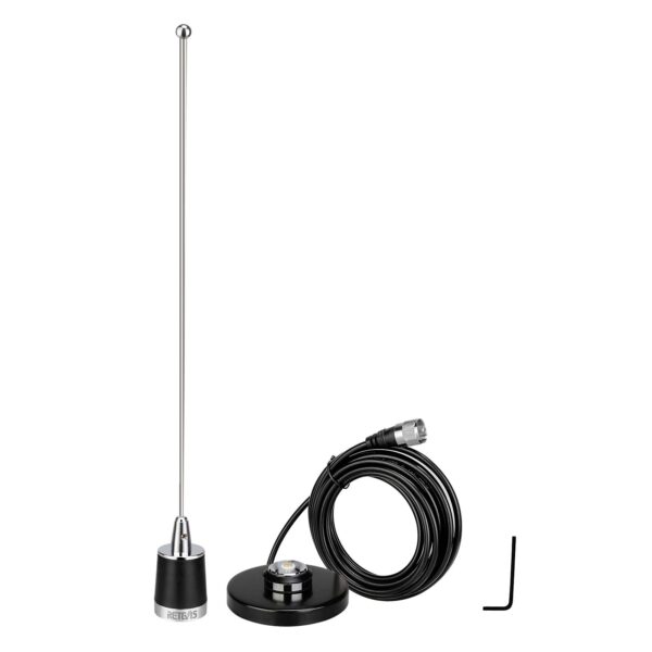 Retevis MR200 NMO Antenna Veicolare VHF UHF con Base Magnetica