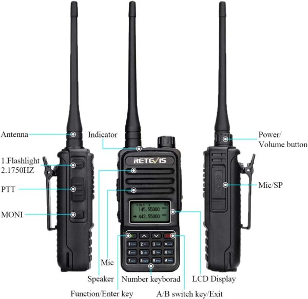 Retevis RT85 Ricetrasmettitore Portatile VHF UHF