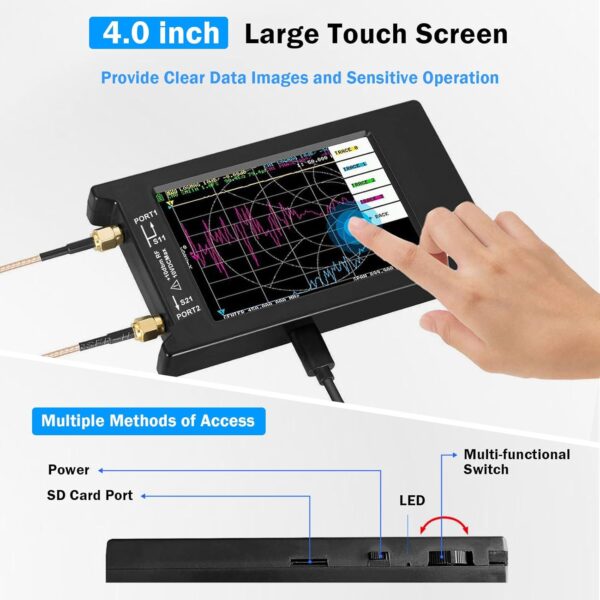 NanoVNA H4 Analizzatore d’antenna V4.3 10KHz-1.5 GHz