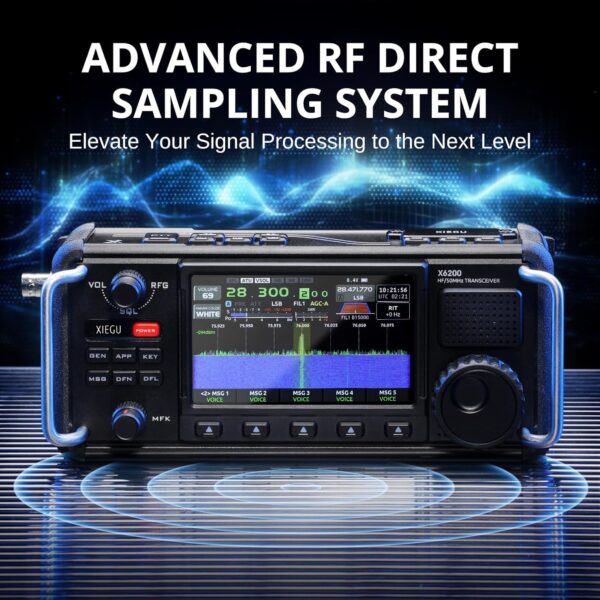 Radio HF Portatile X6200, Ricevitore Hf/50Mhz/Wfm/Air Con Sistema Di Scansione Diretta RF, Batteria Rimovibile Da 3200 Mah, Display LC Da 10 Cm, Supporta La Modulazione SSB/CW/AM/NFM/DIGI/WFM