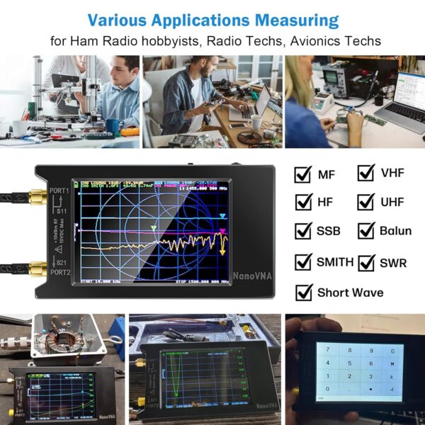 NanoVNA H4 Analizzatore d’antenna V4.3 10KHz-1.5 GHz